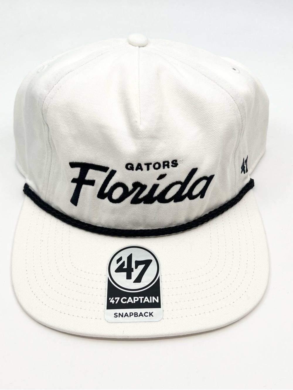 Florida Gators NCAA '47 Brand White Captain Rope Snapback Hat White - BRAND NEW